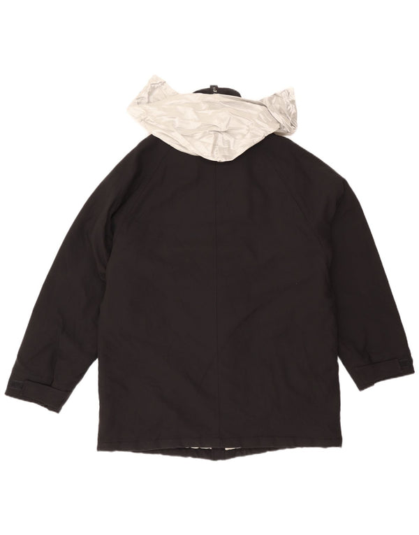 Allegri Mens Hooded Windbreaker Jacket UK 40 Large Black Colourblock