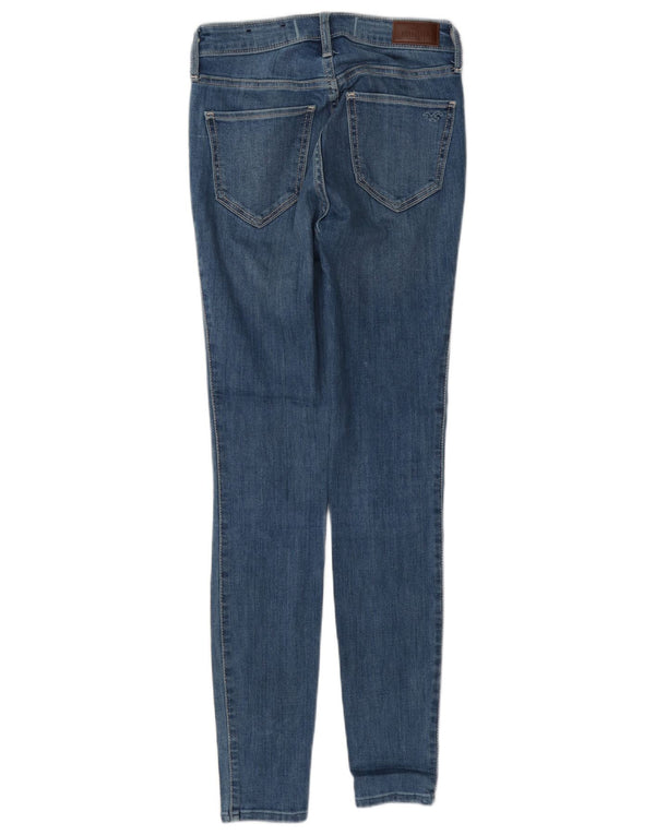 Hollister Womens High Rise Super Skinny Jeans US 0 XS W24 L29 Blue Cotton