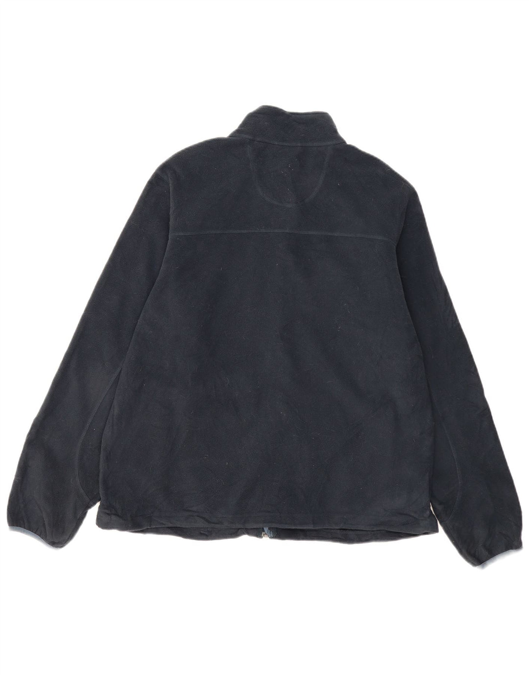 L.L.Bean Mens Fleece Jacket UK 40 Large Navy Blue Polyester