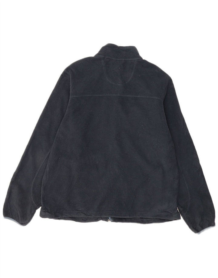 L.L.Bean Mens Fleece Jacket UK 40 Large Navy Blue Polyester