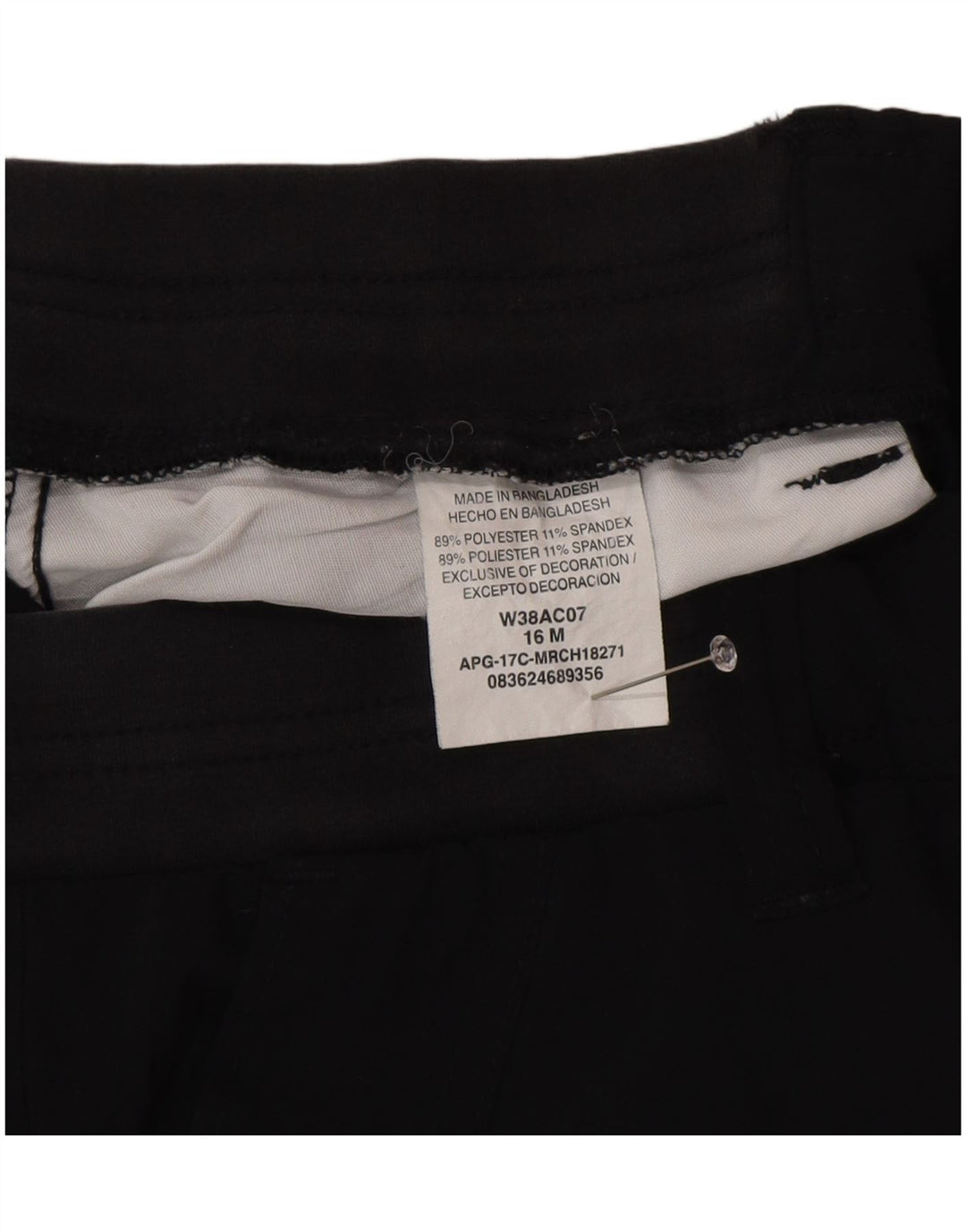 Lee Womens Raiders Cargo Capri Trousers US 16 2XL W34 L20 Black Polyester