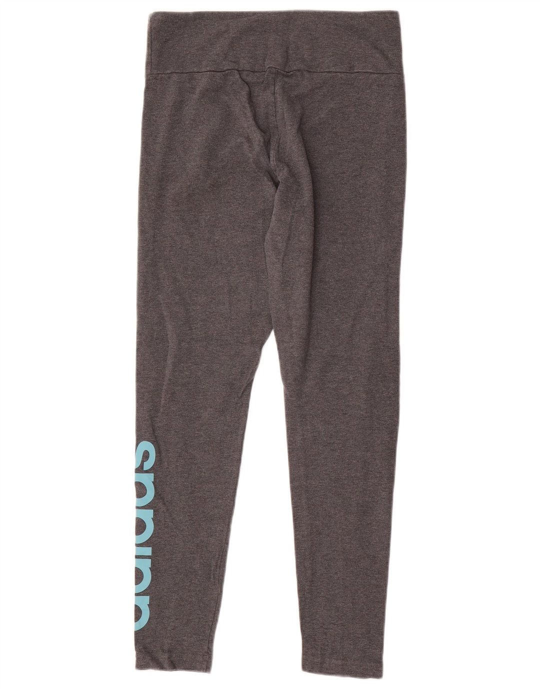 ADIDAS Womens Graphic Leggings UK 12/14 Medium  Grey
