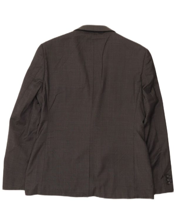 Ted Baker Mens Slim Fit 2 Button Blazer Jacket UK 38 Medium Grey Wool