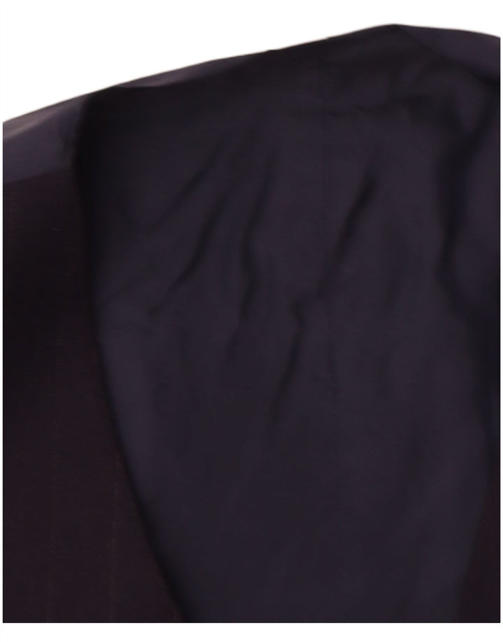 Vintage Mens Waistcoat Small Navy Blue Striped