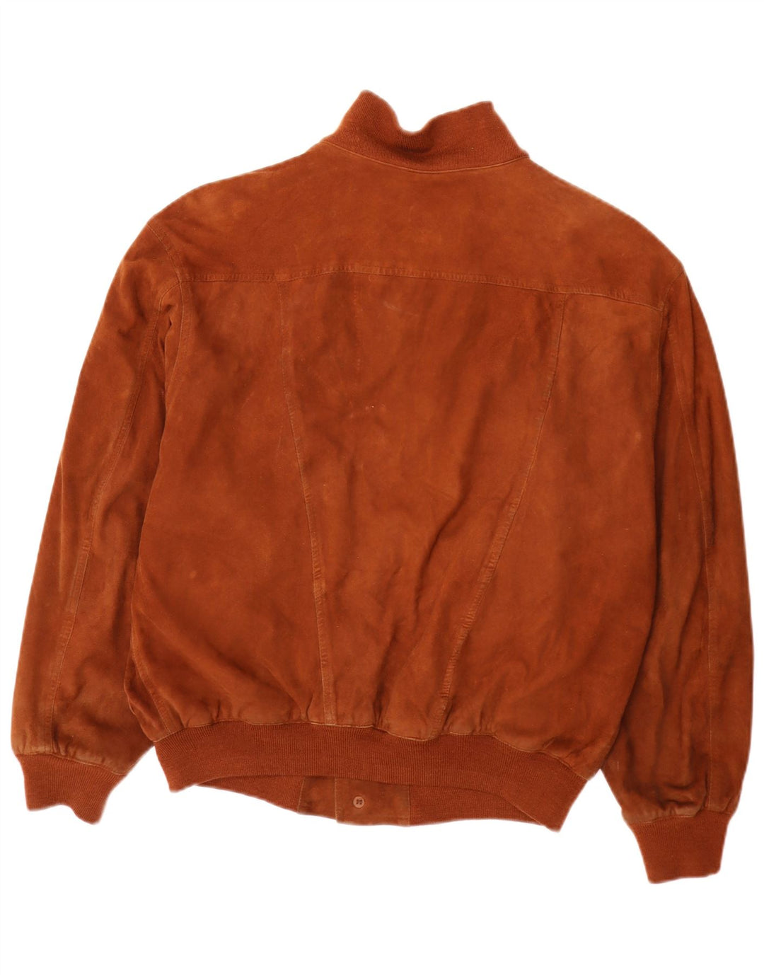 Pelle Moda Mens Suede Bomber Jacket IT 48 Medium Brown