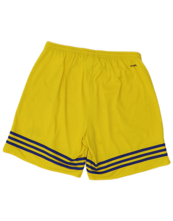 Adidas Mens Climalite Sport Shorts Large  Yellow Polyester