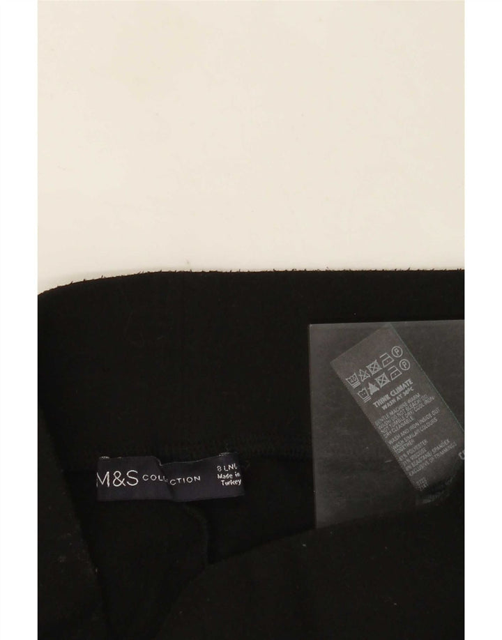 Marks & Spencer Womens Leggings UK 8 Small Black Polyester