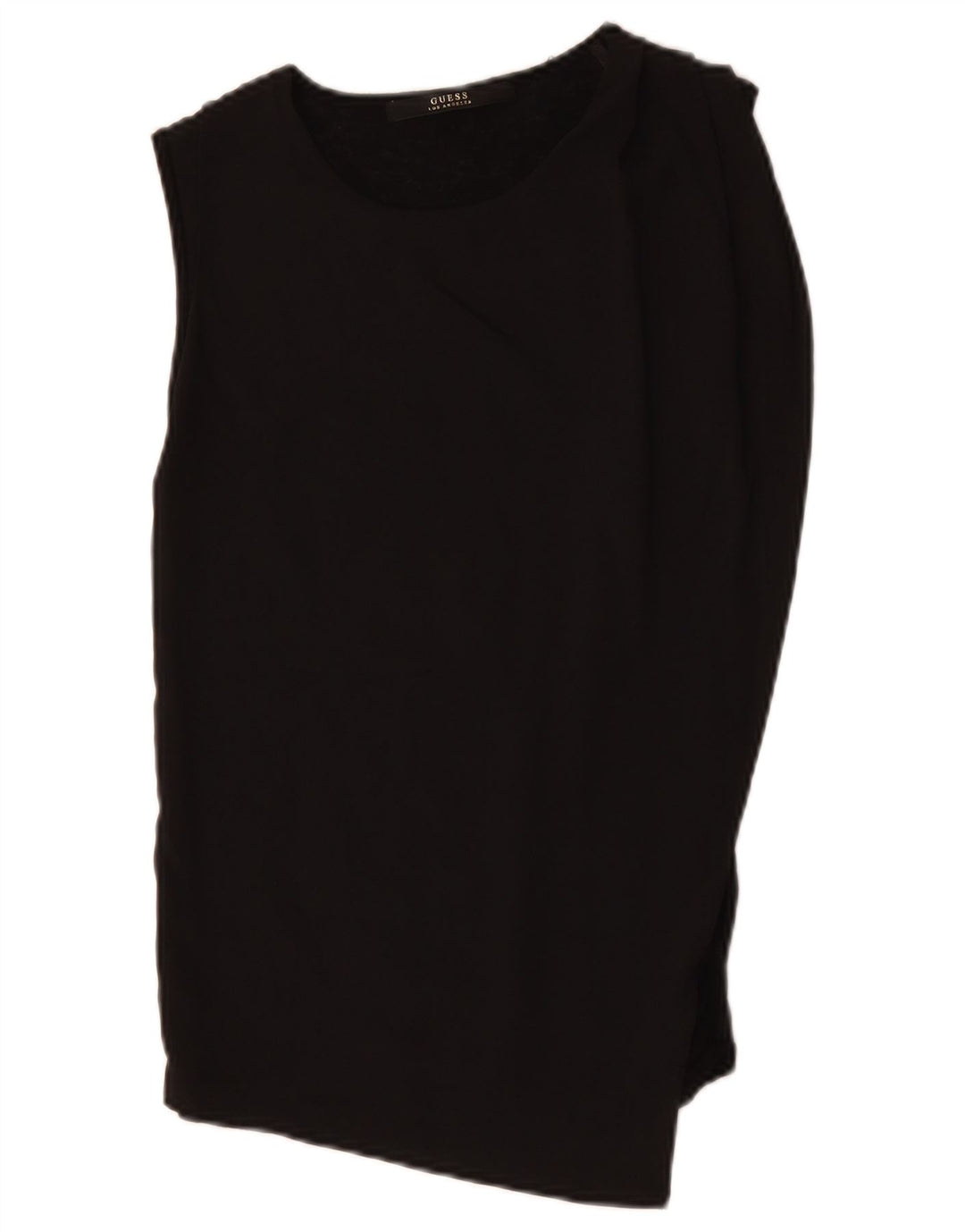 Guess Womens Sleeveless Asymmetric Blouse Top UK 8 Small Black