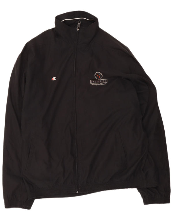 Champion Mens Tracksuit Top Jacket 3XL Black Polyester
