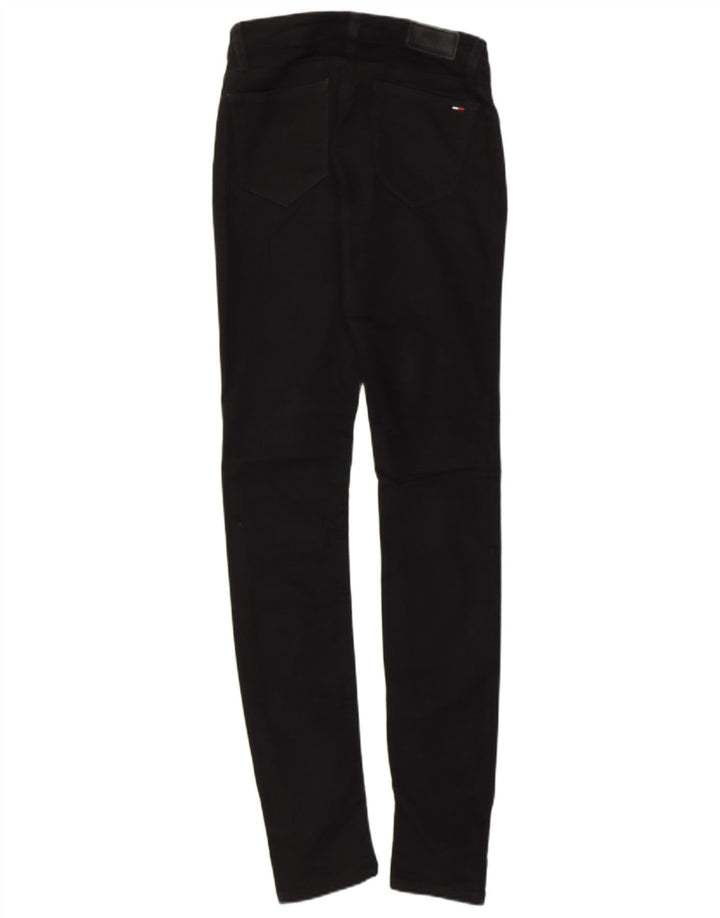 Tommy Hilfiger Womens Slim Jeans W25 L32 Black Cotton