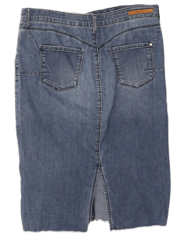 Fiorella Rubino Womens Denim Skirt UK 12 Medium W34 Blue Cotton