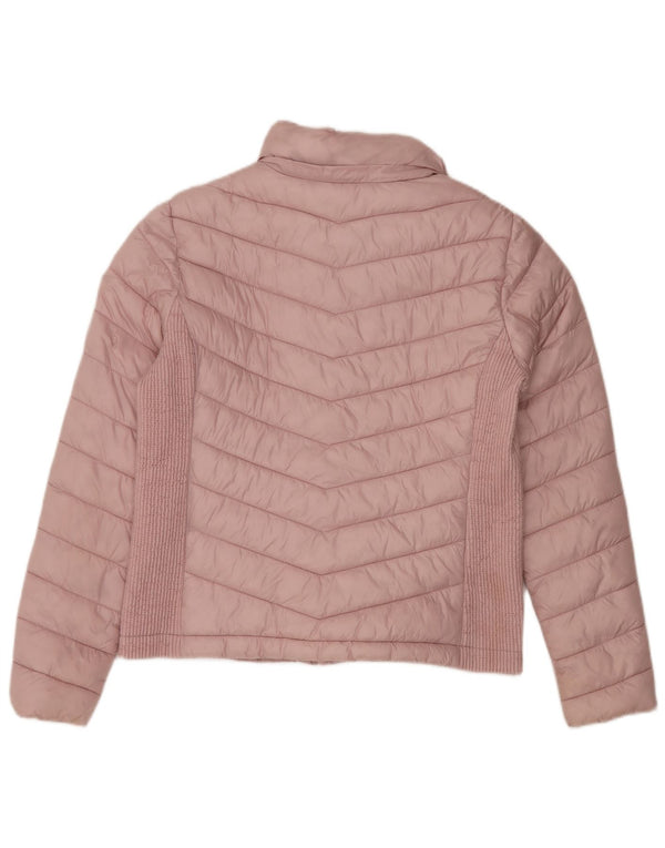 SUPERDRY Womens Padded Jacket UK 16 Large  Pink Nylon