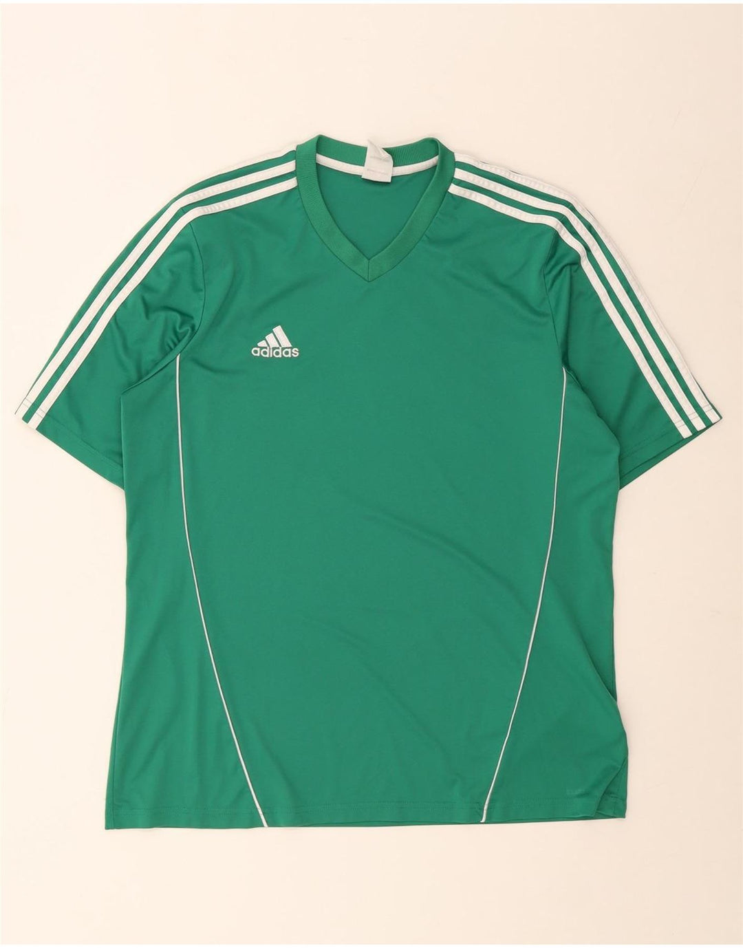 Adidas Mens T-Shirt Top XL Green Polyester