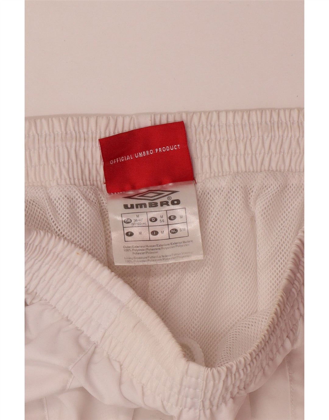 UMBRO Mens Bermuda Sport Shorts UK 38/40 Medium  White Polyester