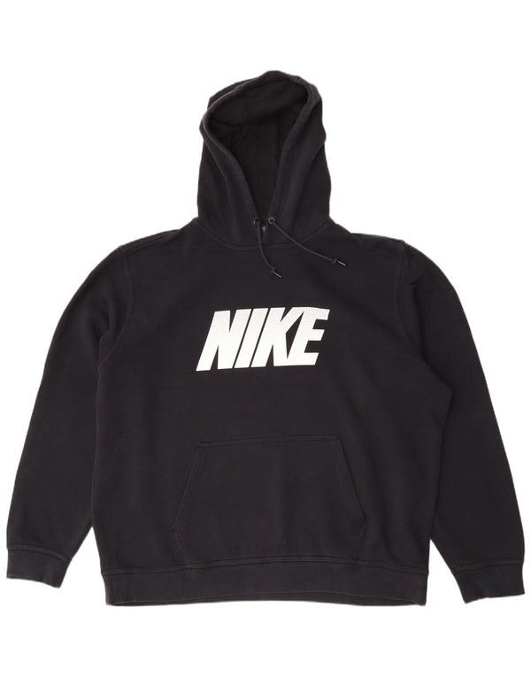 Nike Mens Graphic Hoodie Jumper 2XL Black Cotton