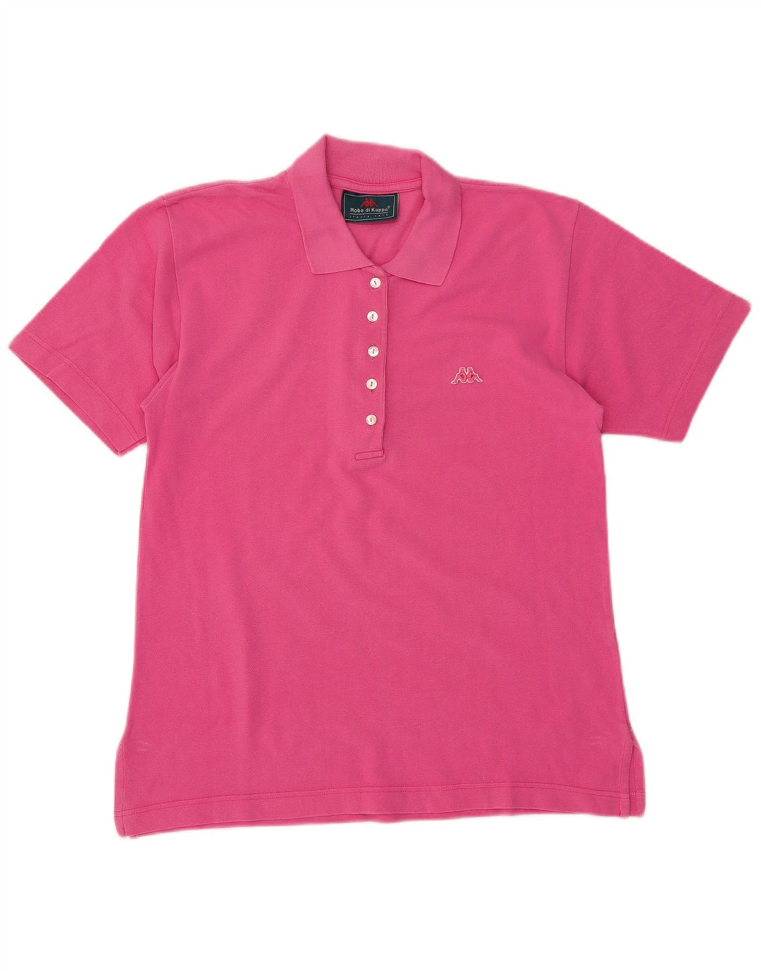 KAPPA Womens Polo Shirt UK 14 Medium Pink Cotton