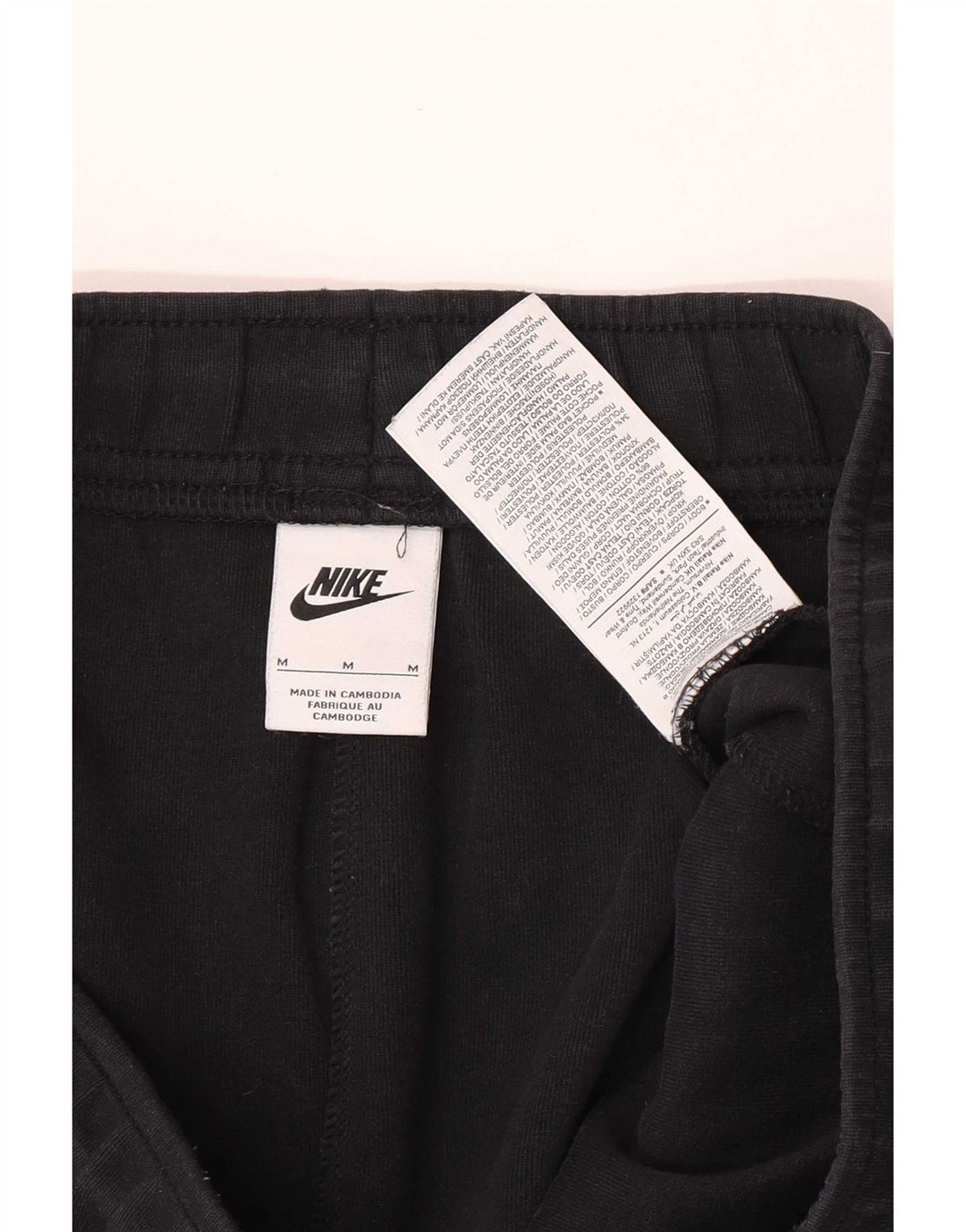 Nike Mens Tracksuit Trousers Joggers Medium Black Cotton