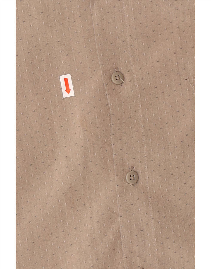 Pierre Cardin Mens Shirt Size 17 17 1/2 XL Grey Spotted Rayon