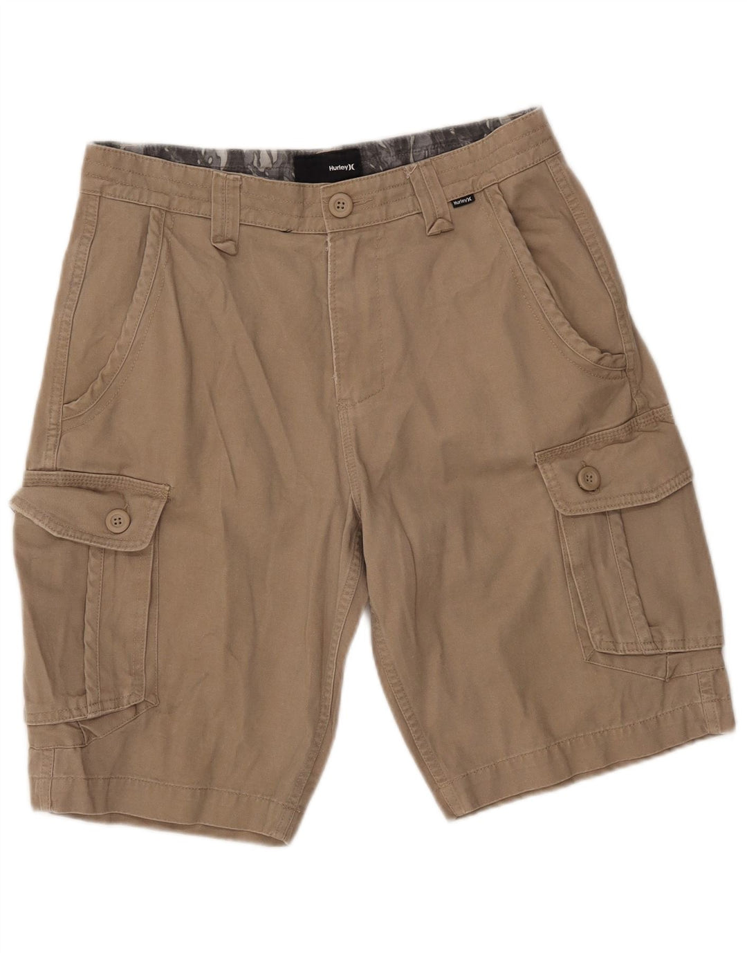 HURLEY Mens Cargo Shorts W30 Medium Beige Cotton