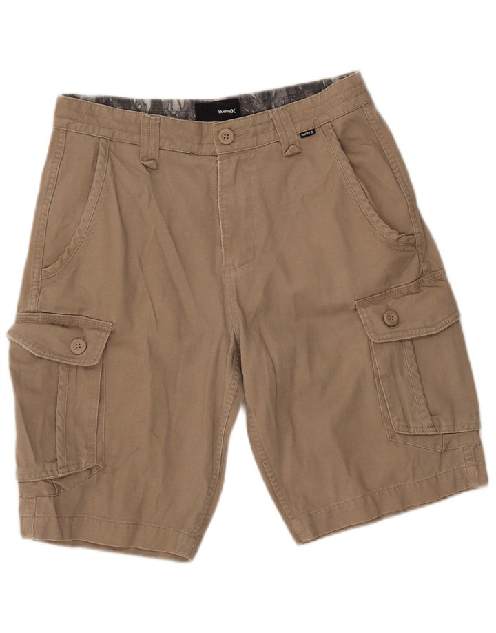 HURLEY Mens Cargo Shorts W30 Medium Beige Cotton