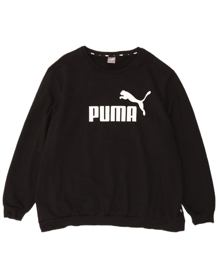 Puma Mens Graphic Sweatshirt Jumper 4XL Black Cotton