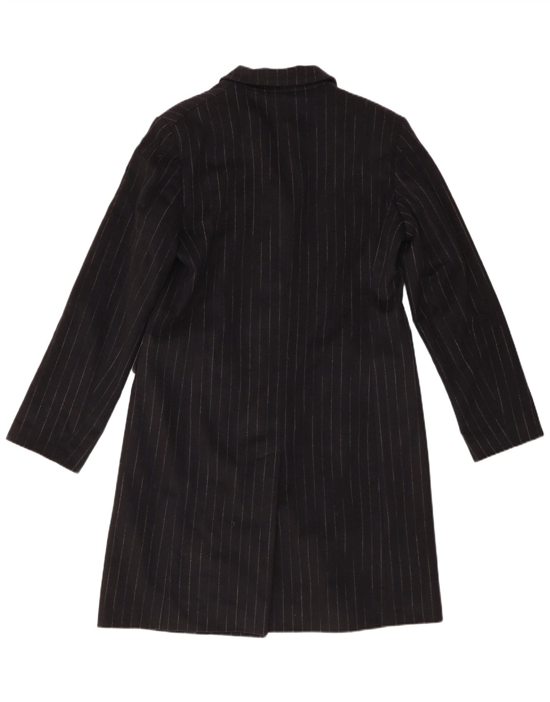 Cerruti Womens Longline 3 Button Blazer Jacket EU 46 XL Black Pinstripe