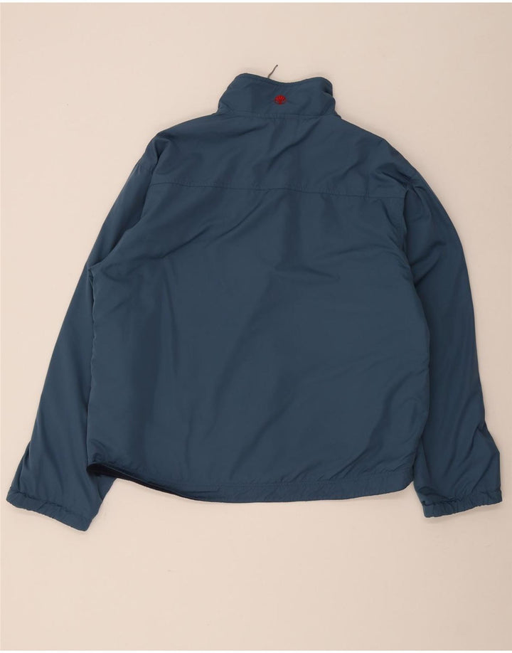 Fat Face Mens Zip Neck Reversible Fleece Jumper Medium Navy Blue Polyester