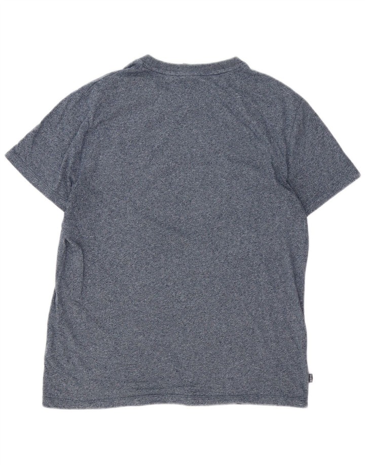 SUPERDRY Mens T-Shirt Top XL Navy Blue Flecked Cotton