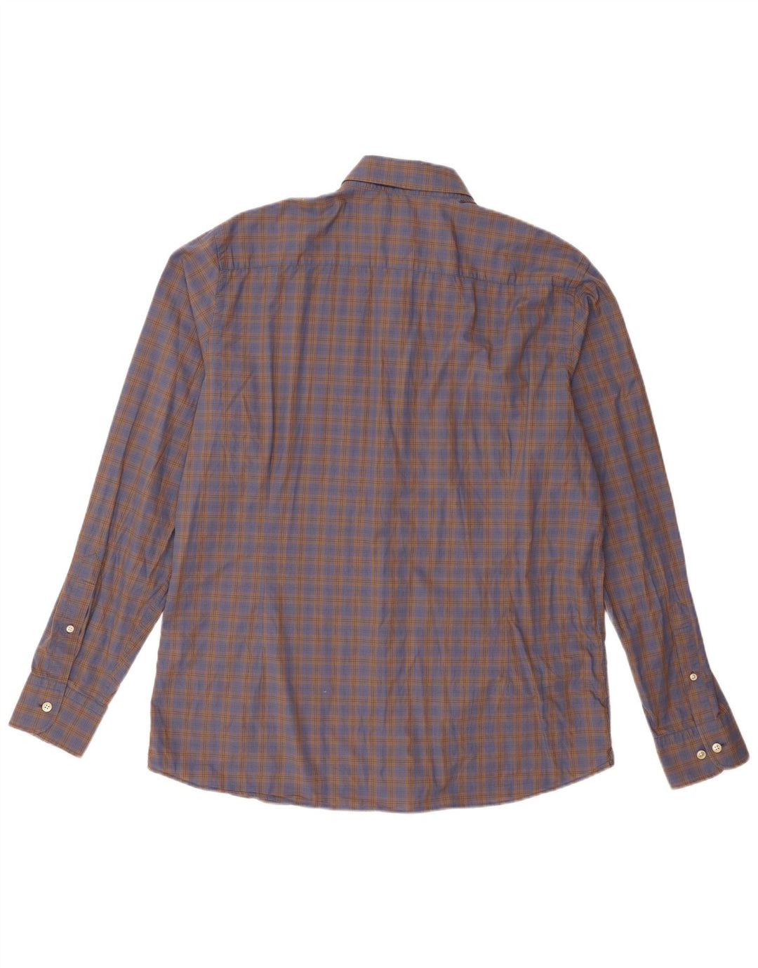 Hackett Mens Slim Fit Shirt XL Brown Check Cotton