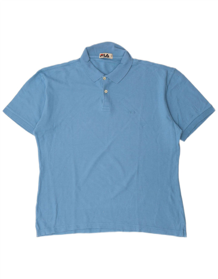 FILA Mens Polo Shirt IT 54 XL Blue Cotton