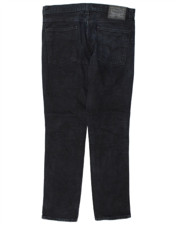 Levi's Mens 511 Slim Jeans W34 L32 Navy Blue Cotton