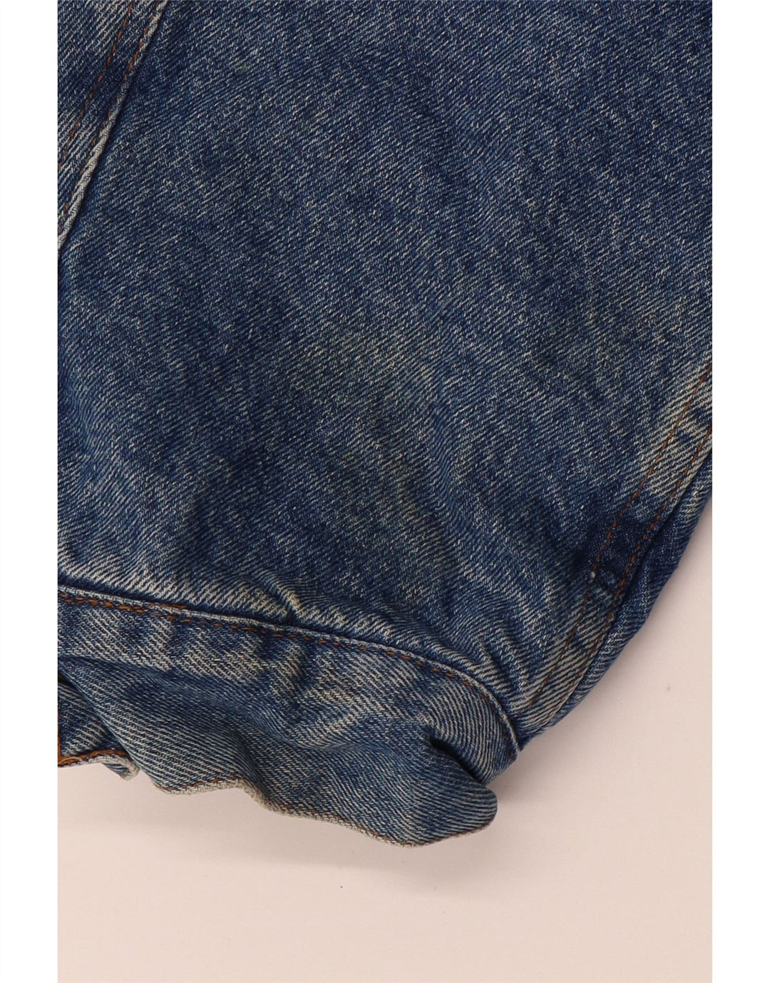 RIFLE Mens Sherpa Denim Jacket UK 44 2XL Blue Cotton