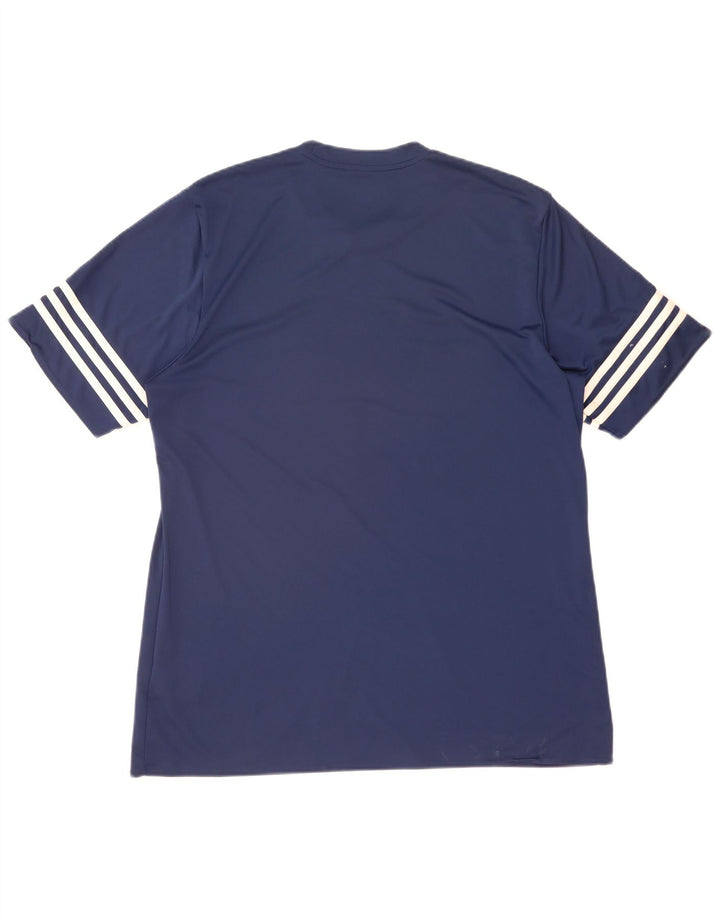Adidas Mens Climalite T-Shirt Top XL Navy Blue Polyester
