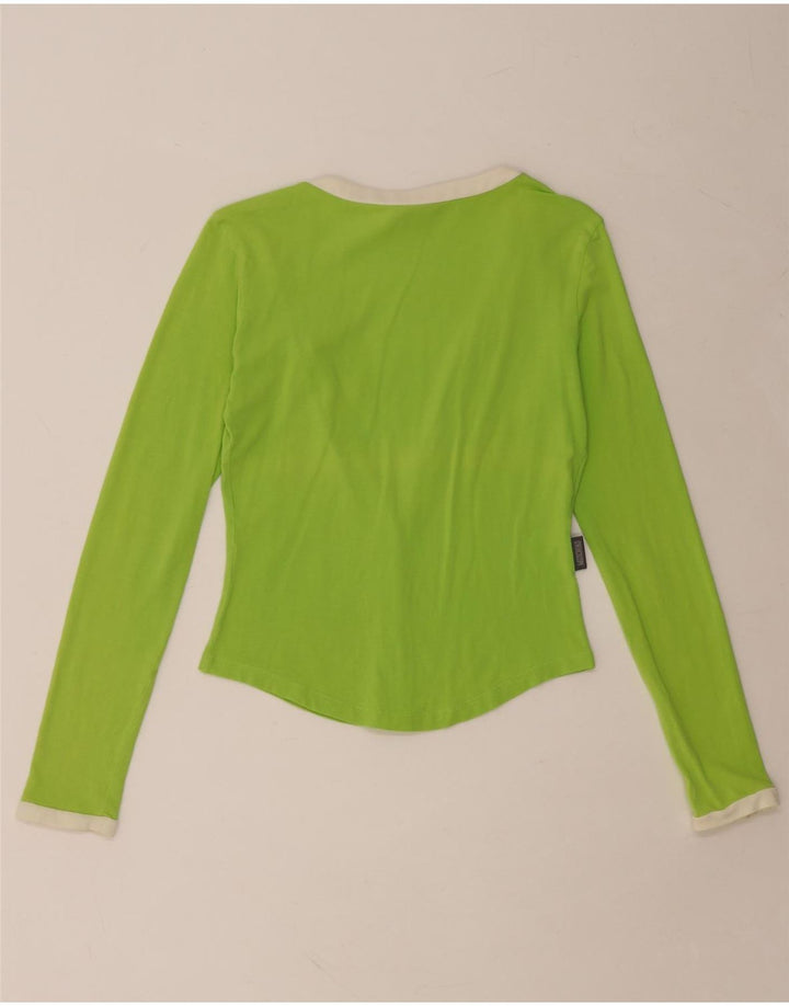 MOSCHINO Womens Cardigan Top UK 14 Medium Green