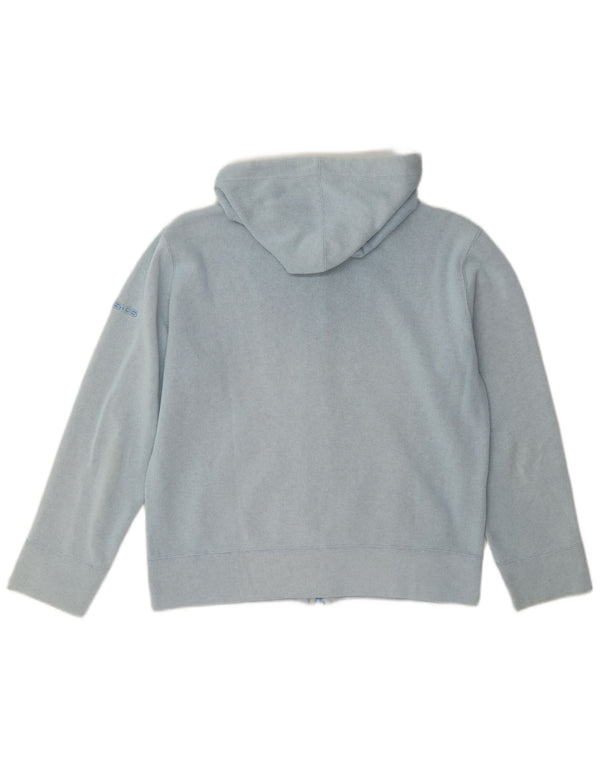 Asics Womens Zip Hoodie Sweater UK 14 Medium Blue