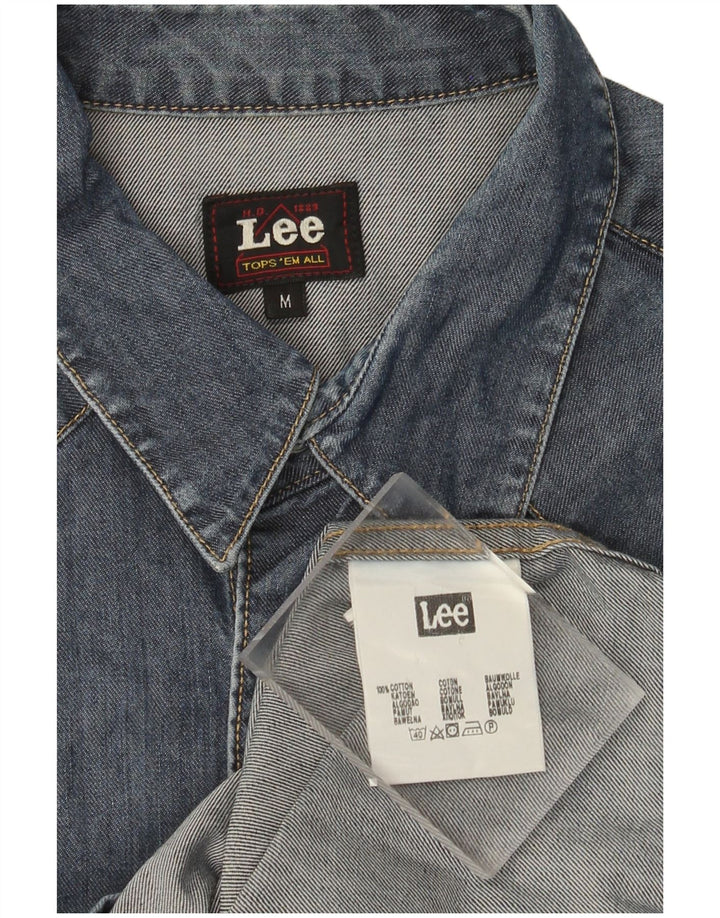 Lee Mens Denim Shirt Medium Blue Cotton