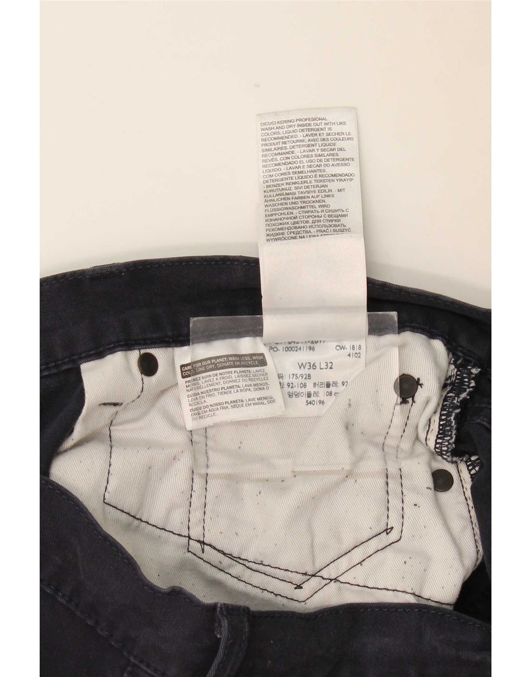 Levi's Mens 511 Slim Jeans W36 L29 Navy Blue Cotton