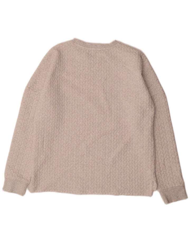 Animal Womens Loose Fit Sweatshirt Jumper UK 10 Small Off White Polyester