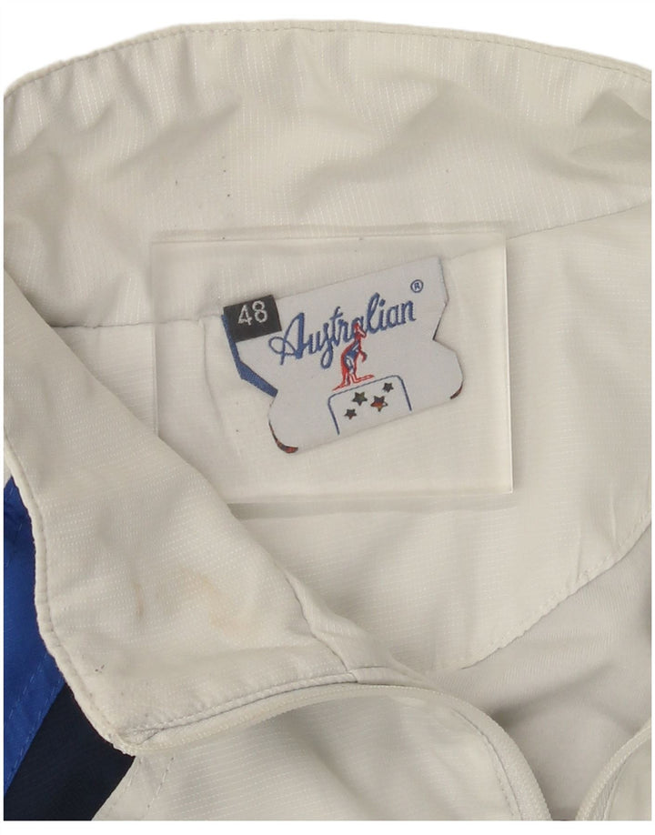 AUSTRALIAN L'ALPINA Mens Tracksuit Top Jacket IT 48 Medium White