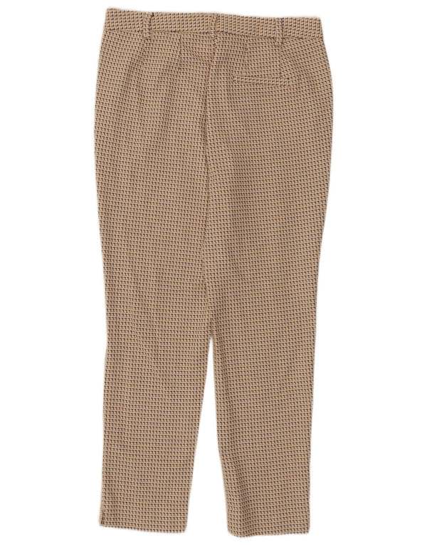 Marks & Spencer Womens Abstract Pattern Cropped Trousers UK 12 Medium W30 L