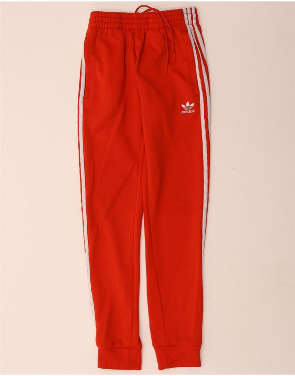 Adidas Womens Tracksuit Trousers Joggers UK 4 XS  Red Cotton