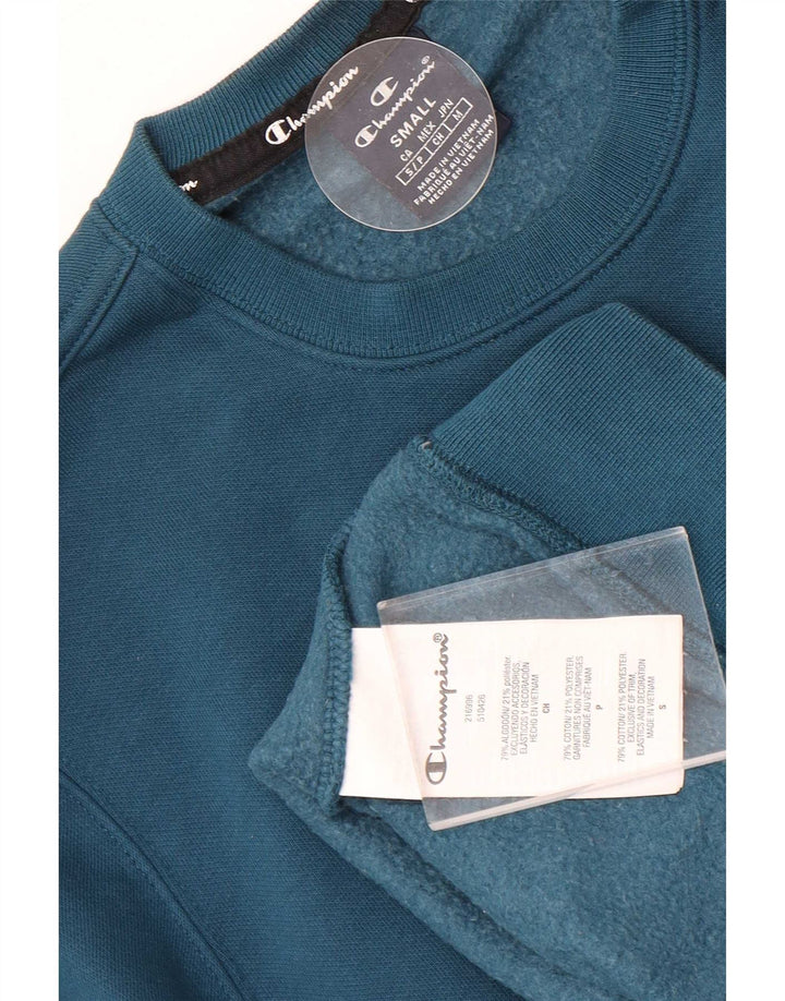 Champion Mens Sweatshirt Jumper Small Blue Cotton