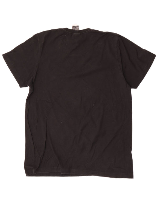 Adidas Mens Graphic T-Shirt Top Medium Black Cotton