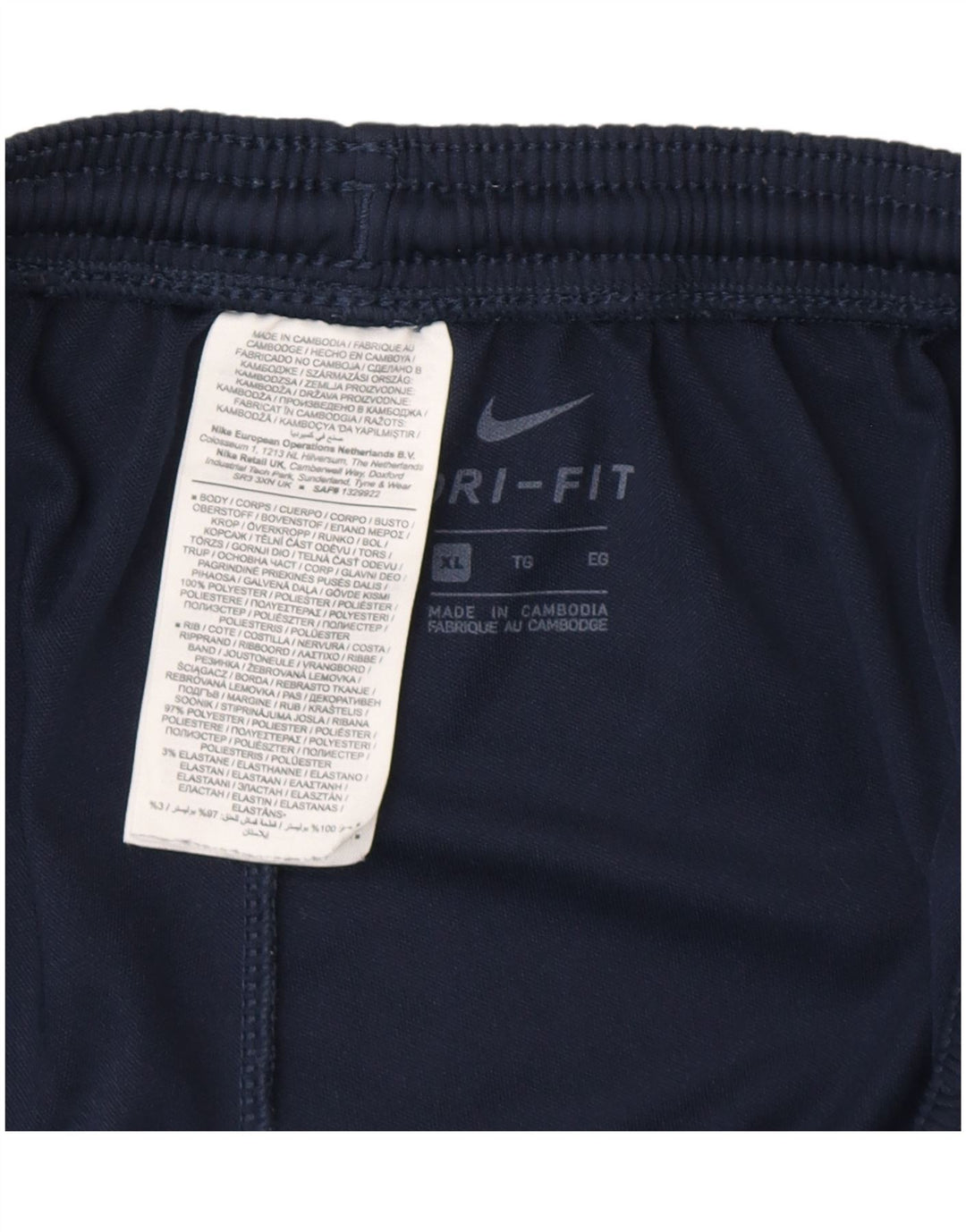 Nike Mens Dri Fit Tracksuit Trousers XL  Navy Blue Polyester