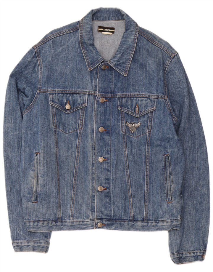 Vintage Womens Denim Jacket UK 20 2XL Blue Cotton