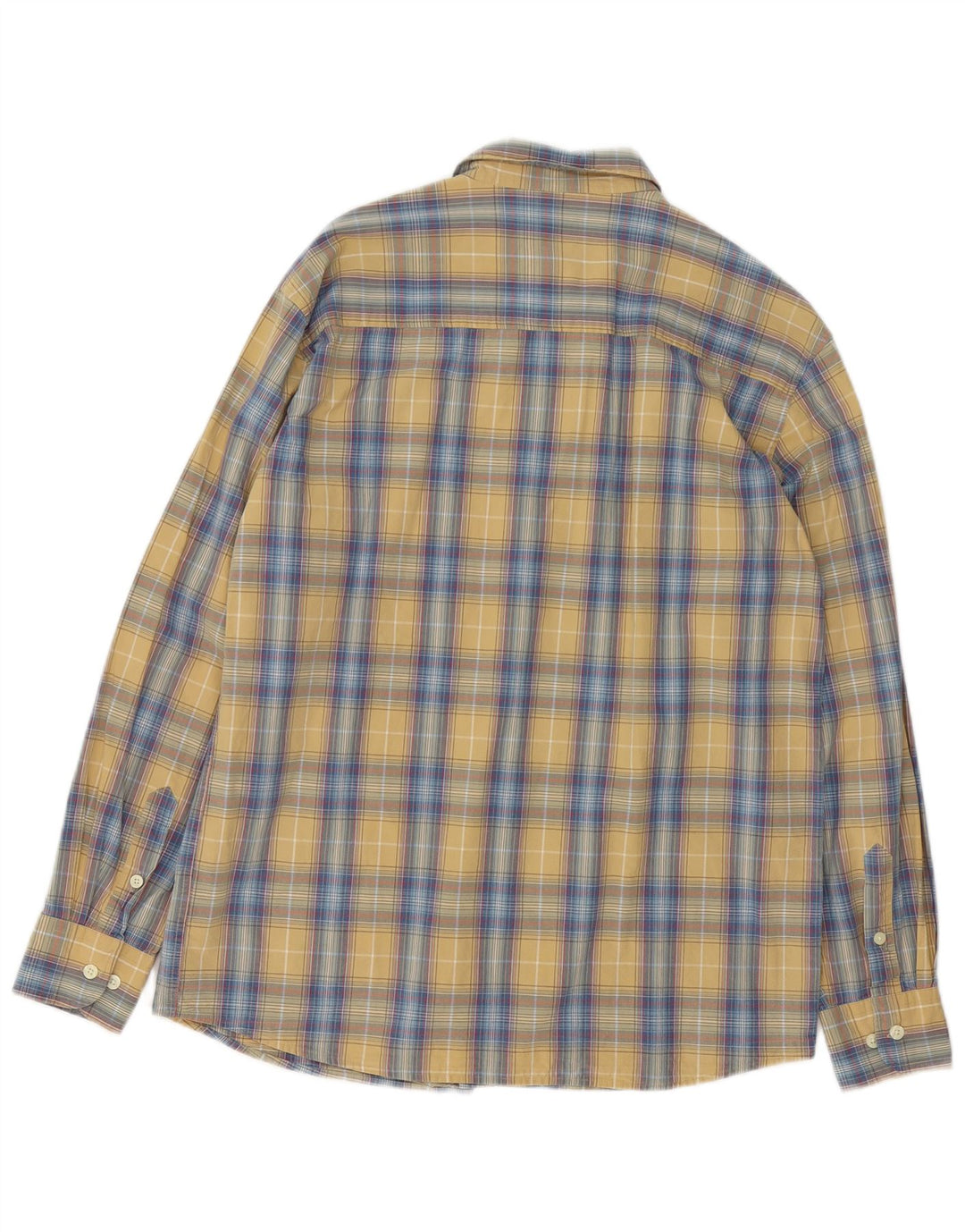 Dockers Mens Shirt Medium Yellow Check Cotton
