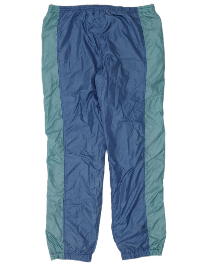 Erima Mens Tracksuit Trousers Joggers Large  Blue Colourblock Polyamide