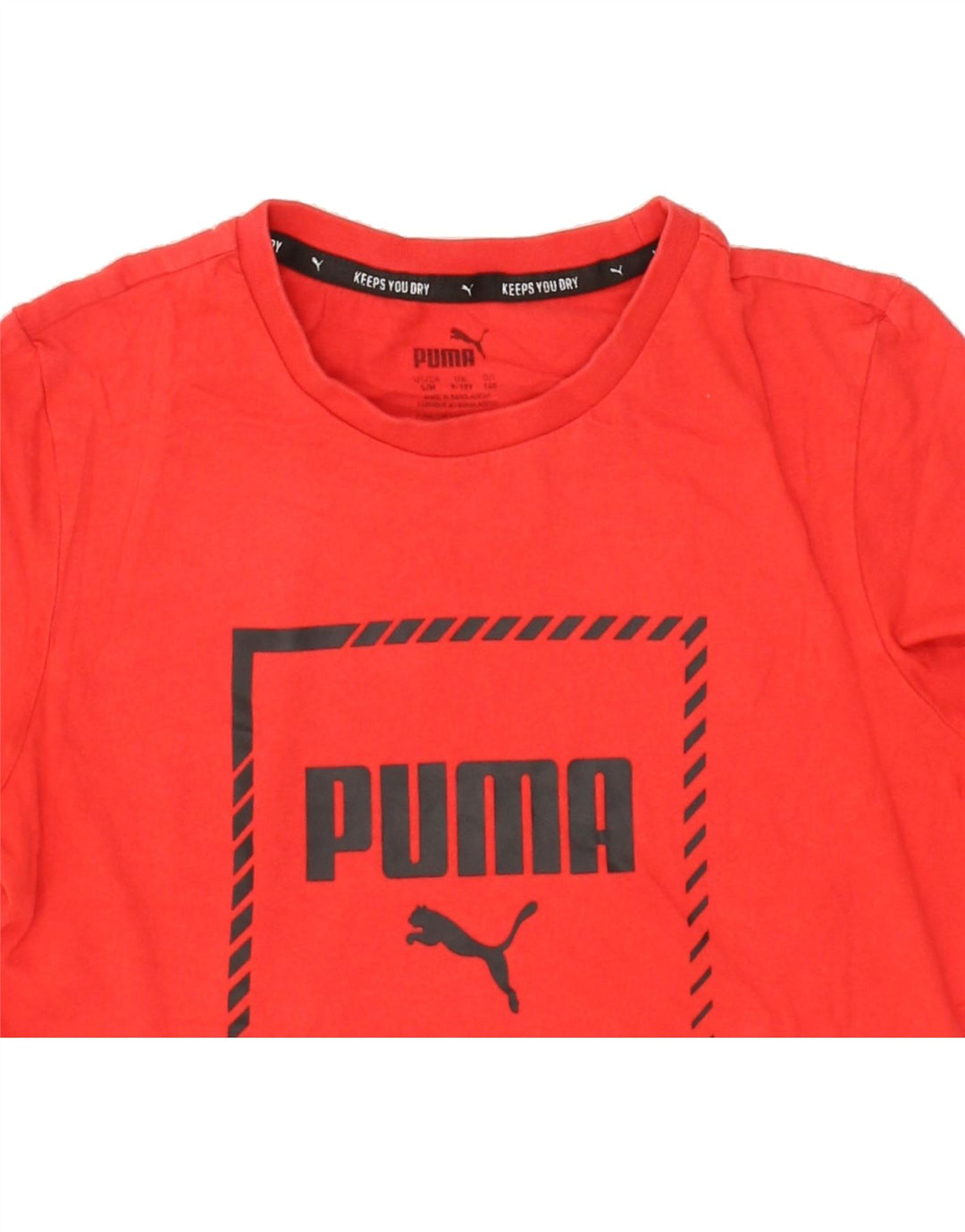 PUMA Boys Graphic T-Shirt Top 9-10 Years Red Vintage Puma and Second-Hand Puma from Messina Hembry 