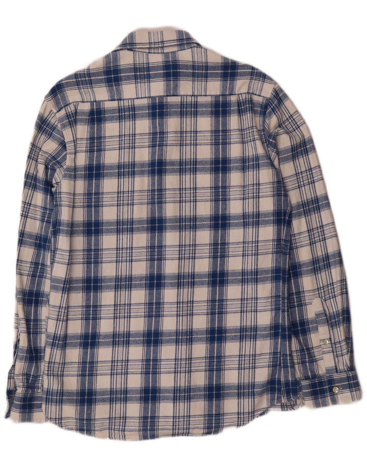 Jack Wills Mens Flannel Shirt Medium Blue Check Cotton