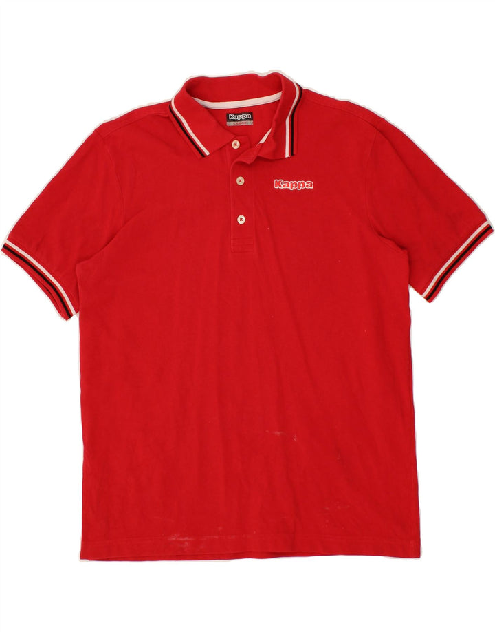 KAPPA Mens Polo Shirt Large Red Cotton Vintage Kappa and Second-Hand Kappa from Messina Hembry 